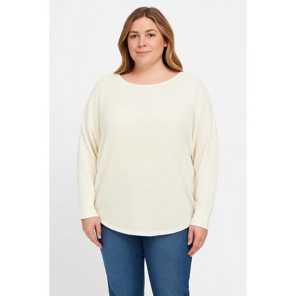Cyrus Womens Sweater Beige Size Large Scoop‎ Neck Dolman Sleeve Size Large